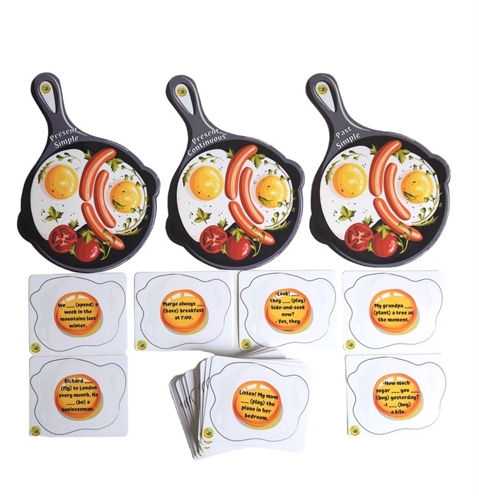 Bee's knees eng Egg tenses Present Simple, Present Continuous, Past