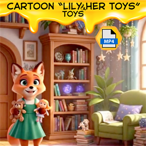 Cartoon Lily and her toys 1925